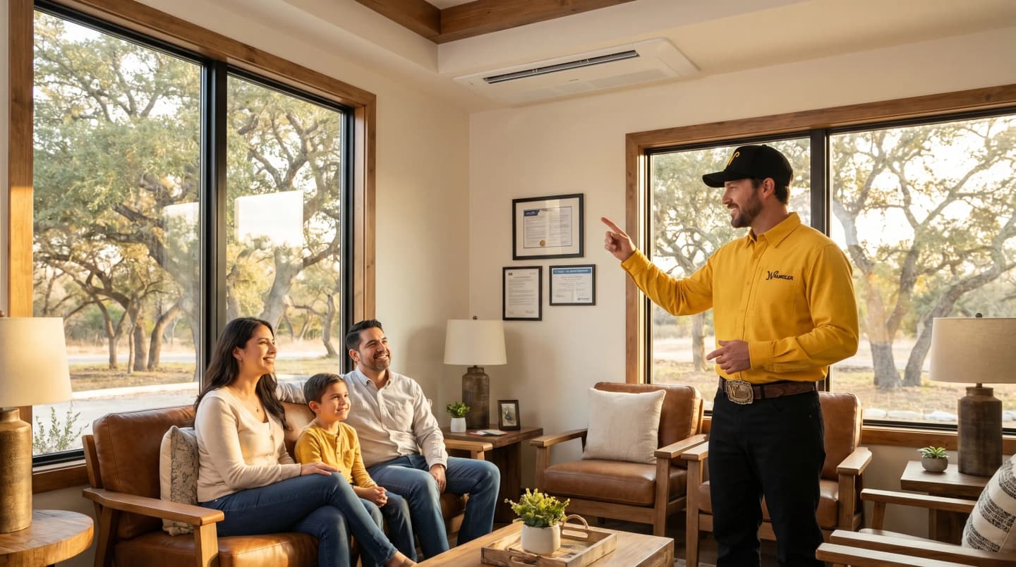 Medical office HVAC system with HEPA filtration and air handling unit in a San Antonio healthcare facility